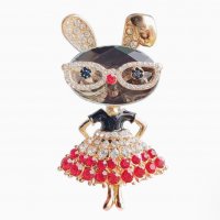 XSB237 - Colorful Catgirl Saree Brooch